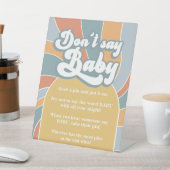 Sage keine Baby Groovy Retro Sunshine Dusche Sockelschild (In SItu)