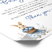 Sage keine Baby Oaster Chinoiserie Baby Shower Poster (Ecke)