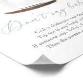 Sage keine Baby-Sign-Kinderwagen Kinderdusche Poster (Ecke)