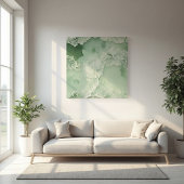 Sage Lace Lichen Abstrakt - Bio modern Leinwanddruck