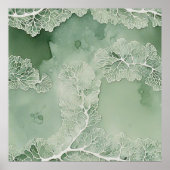 Sage Lace Lichen Abstrakt - Bio modern Poster (Vorne)