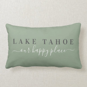 Sage Lake Tahoe Happy Place Lumbar Pillow Lendenkissen