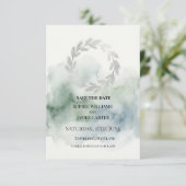 Sage Laurel Hochzeit Save The Date (Stehend Vorderseite)