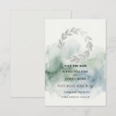 Sage Laurel Hochzeit Save The Date (Vorne/Hinten)