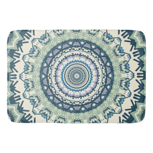 Sage Lavender Mandala Badematte (Vorderseite)