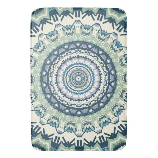 Sage Lavender Mandala Badematte (Vorderseite Vertikal)