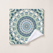 Sage Lavender Mandala Badhandtuch Set (Waschlappen)
