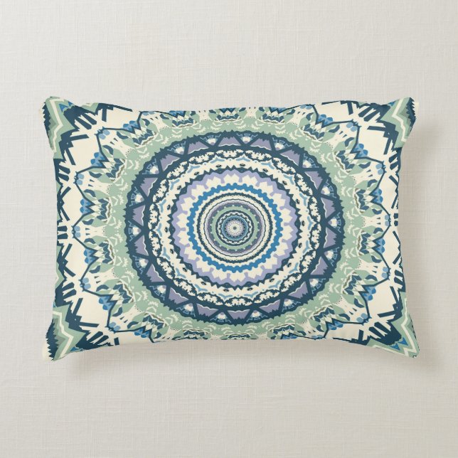 Sage Lavender Mandala Dekokissen (Vorderseite)