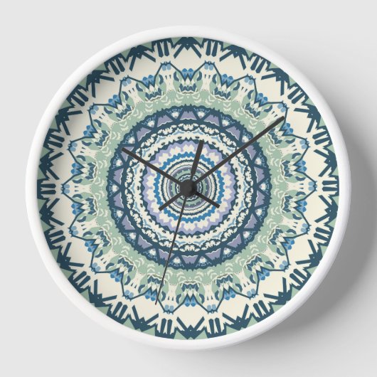 Sage Lavender Mandala Uhr (Vorderseite)
