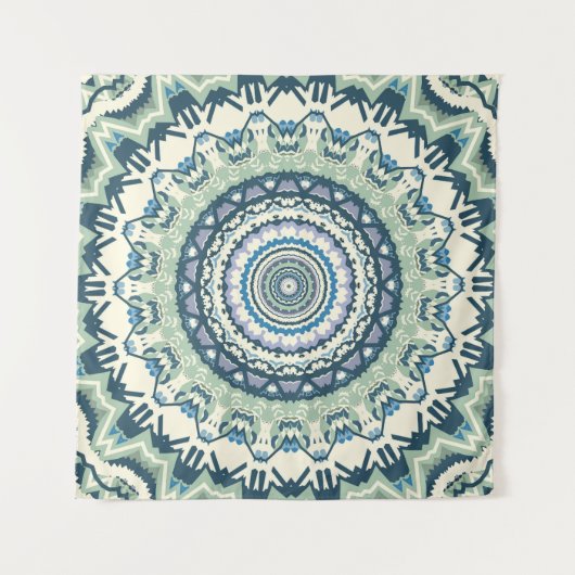 Sage Lavender Mandala Wandteppich (Vorderseite)