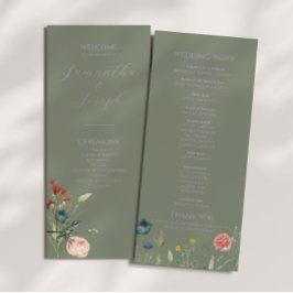 Sage Lavender Wedding Programm