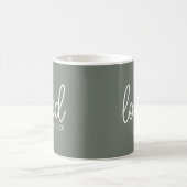 Sage Liebe Glaube Zitat minimalistisch Kaffeetasse (Mittel)