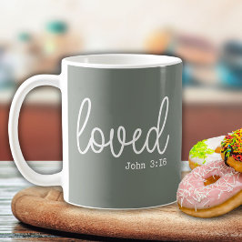 Sage Liebe Glaube Zitat minimalistisch Kaffeetasse