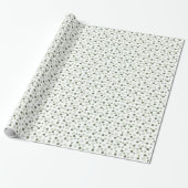 Sage (light, medium, dark) Modern Polka Dots Geschenkpapier (Ungerollt)