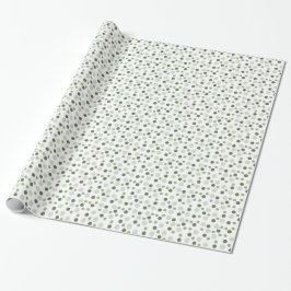 Sage (light, medium, dark) Modern Polka Dots Geschenkpapier