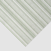 Sage (Light, Medium, Dark) & White Stripes Elegant Seidenpapier (Detail)