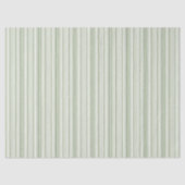 Sage (Light, Medium, Dark) & White Stripes Elegant Seidenpapier (Vorderseite)