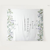 Sage Lilac Greenerity Wedding Foto Stand Hintergru Wandteppich (Vorderseite (Horizontal))