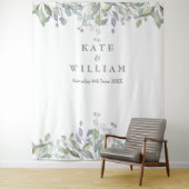 Sage Lilac Greenerity Wedding Foto Stand Hintergru Wandteppich (Beispiel)