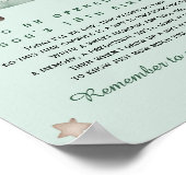 Sage Little Aviator Time Capsule Milestone Poster (Ecke)