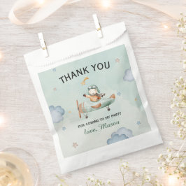 Sage Little Aviator Time Flies 1st Birthday Geschenktütchen