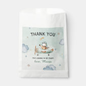 Sage Little Aviator Time Flies 1st Birthday Geschenktütchen (Vorderseite)