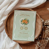 Sage Little Pumpkin Baby Sprinkle Einladung