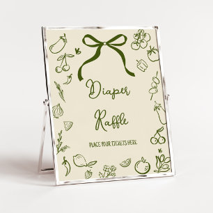 Sage lokal angebaute Babyparty-Windel-Raffle-Tafel Poster