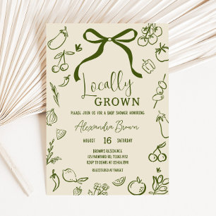 Sage lokal Grown Baby Shower Einladung