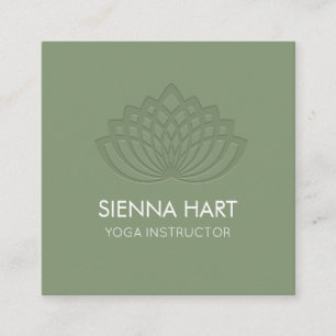 Sage Lotus Yoga Instructor Quadratische Visitenkarte