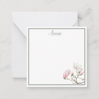 Sage Magnolia Personalisierte Note Card Mitteilungskarte