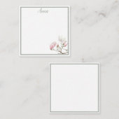 Sage Magnolia Personalisierte Note Card Mitteilungskarte (Vorne/Hinten)