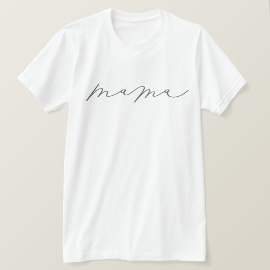 Sage Mama Niedlich Script T - Shirt (Design vorne)