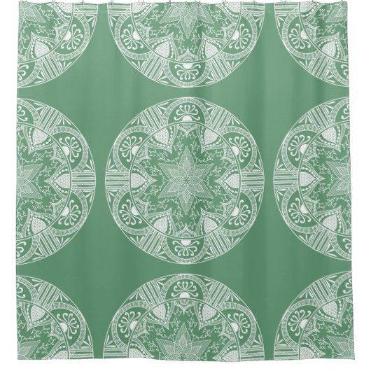 Sage Mandala Duschvorhang (Vorderseite)