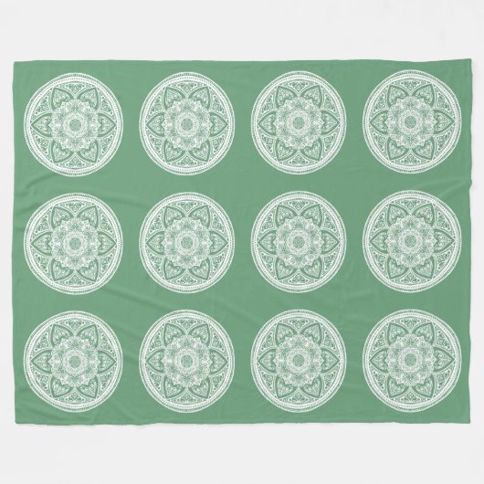 Sage Mandala Fleecedecke (Vorderseite (Horizontal))