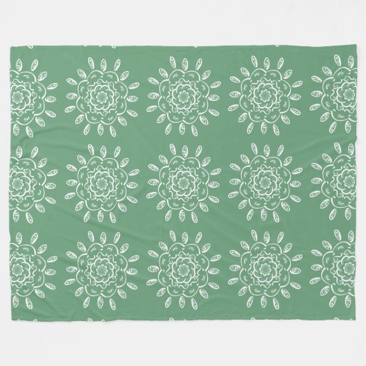 Sage Mandala Fleecedecke (Vorderseite (Horizontal))