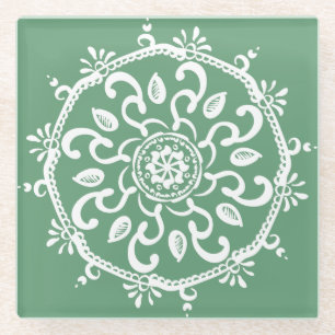 Sage Mandala Glasuntersetzer