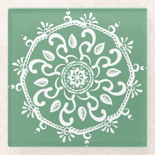 Sage Mandala Glasuntersetzer (Vorderseite)