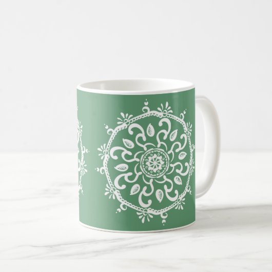 Sage Mandala Kaffeetasse (VorderseiteRechts)