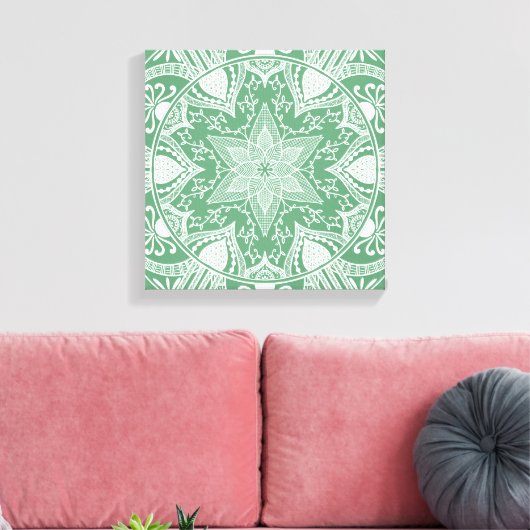 Sage Mandala Leinwanddruck (Insitu (Wohnzimmer))