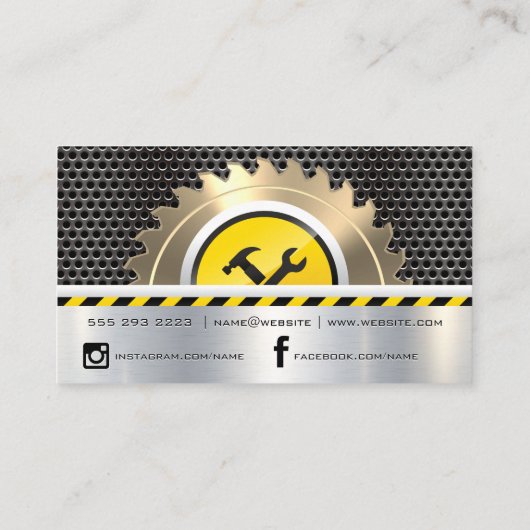 Säge | Metallic Grill | City Skyline Visitenkarte (Rückseite)