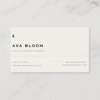 Sage Minimal Business Card für Wellness-Praktiker Visitenkarte
