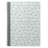 Sage Minimalist Cat Line Art Notebook Notizblock (Vorderseite)