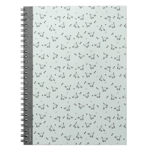 Sage Minimalist Cat Line Art Notebook Notizblock (Vorderseite)