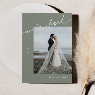 SAGE Minimalistisch Heart Elopement Ankündigung