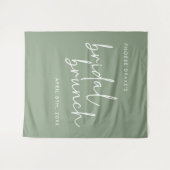 Sage Minimalistisch Script Bridal Brunch Backgroun Wandteppich (Vorderseite (Horizontal))
