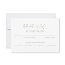 Sage Minimalistische Hochzeits-RSVP Elegante Antwo