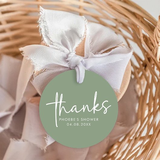 Sage Minimalistisches Script Brautparty Bevorzugen Geschenkanhänger