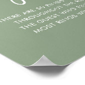 Sage Minimalistisches Skript Brautparty Ringjagd Poster (Ecke)