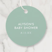 Sage Modern Boho Vielen Dank Geschenkanhänger (Rückseite)